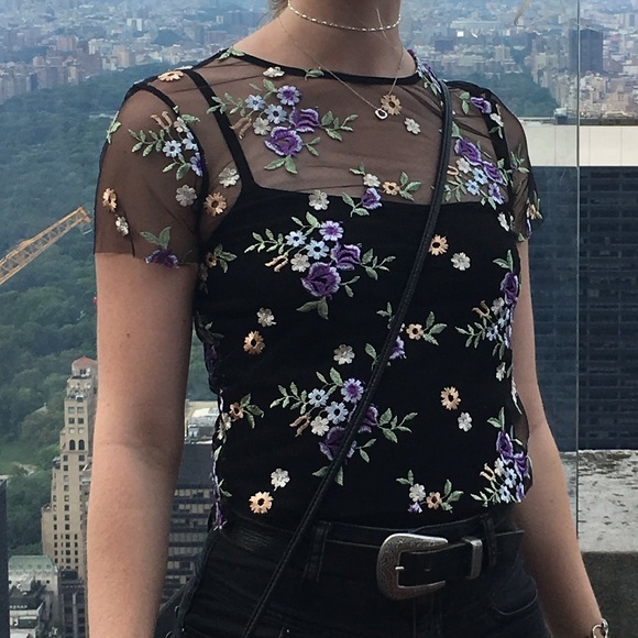 Embroidered Mesh Shirt - Picture 4 of 4